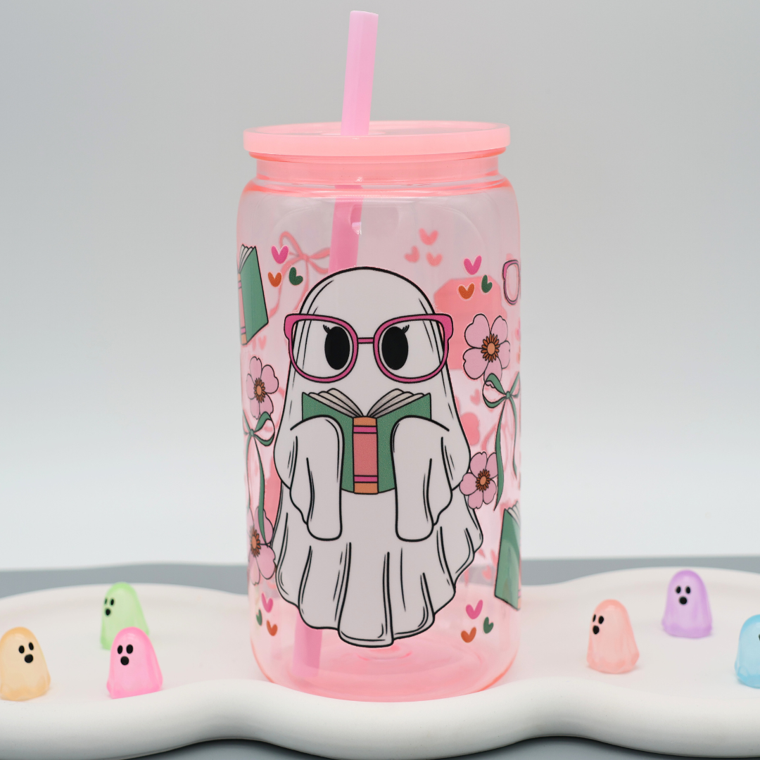 Plastikbecher mit Strohhalm - Ghost Reader