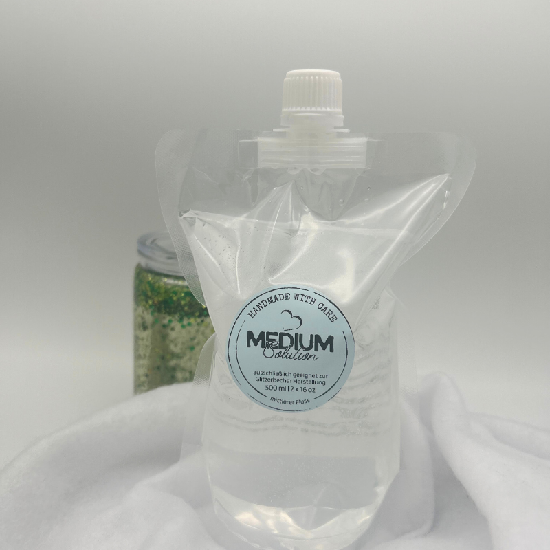 medium Flow Solution 500ml | fertige Glitzerbecher Lösung | Glitzerbecher Selbst gestalten | Snowglobetumbler