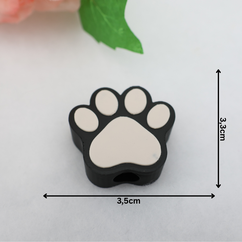 Pfoten Glitzerbecher Deko Set - 3D - PLA (3 Topper/ 100 Stk Mini Elemente)