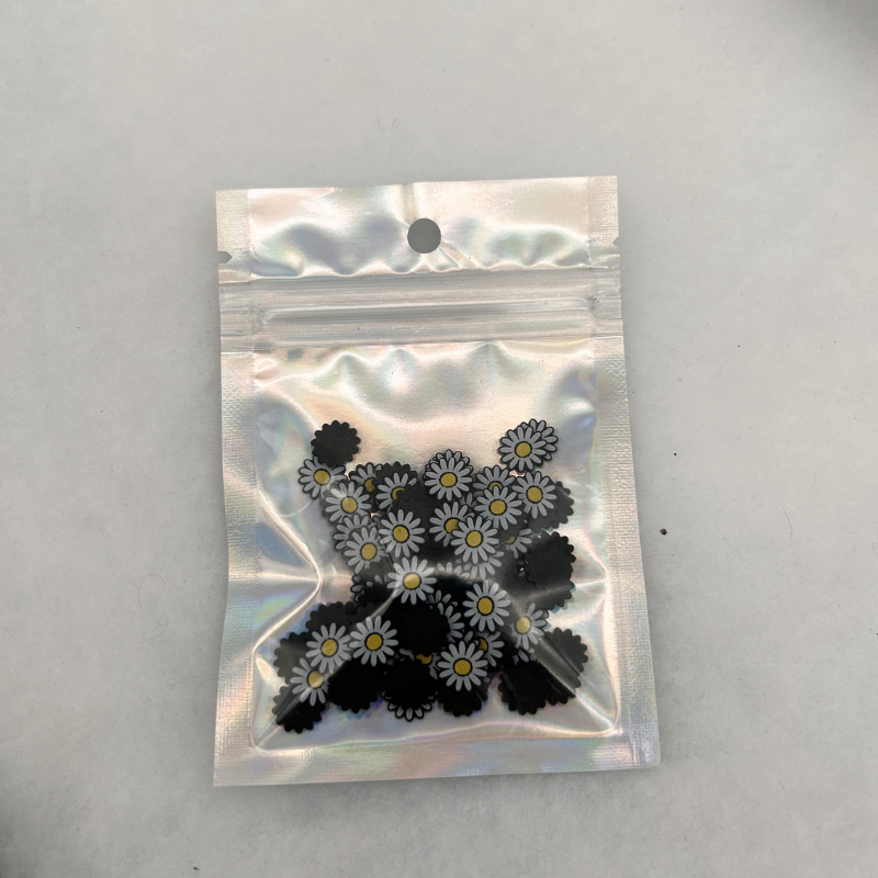 Kamille Blume Glitzerbecher Deko Set - 3D - PLA (3 Topper/ 100 Stk Mini Elemente)