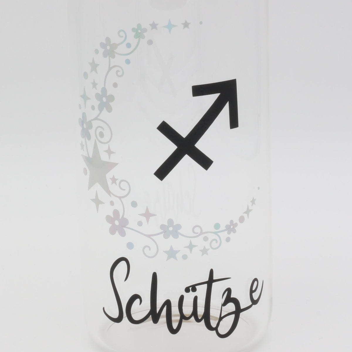 Sternzeichen | Schimmer | Trinkglas 460 ml | Strohhalm + Deckel