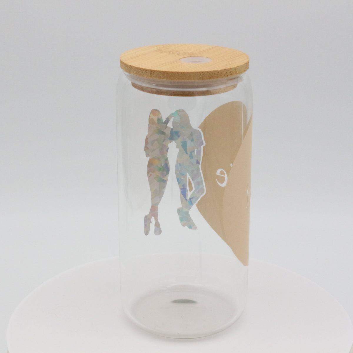 Bestie | Trinkglas 500 ml | Strohhalm + Deckel