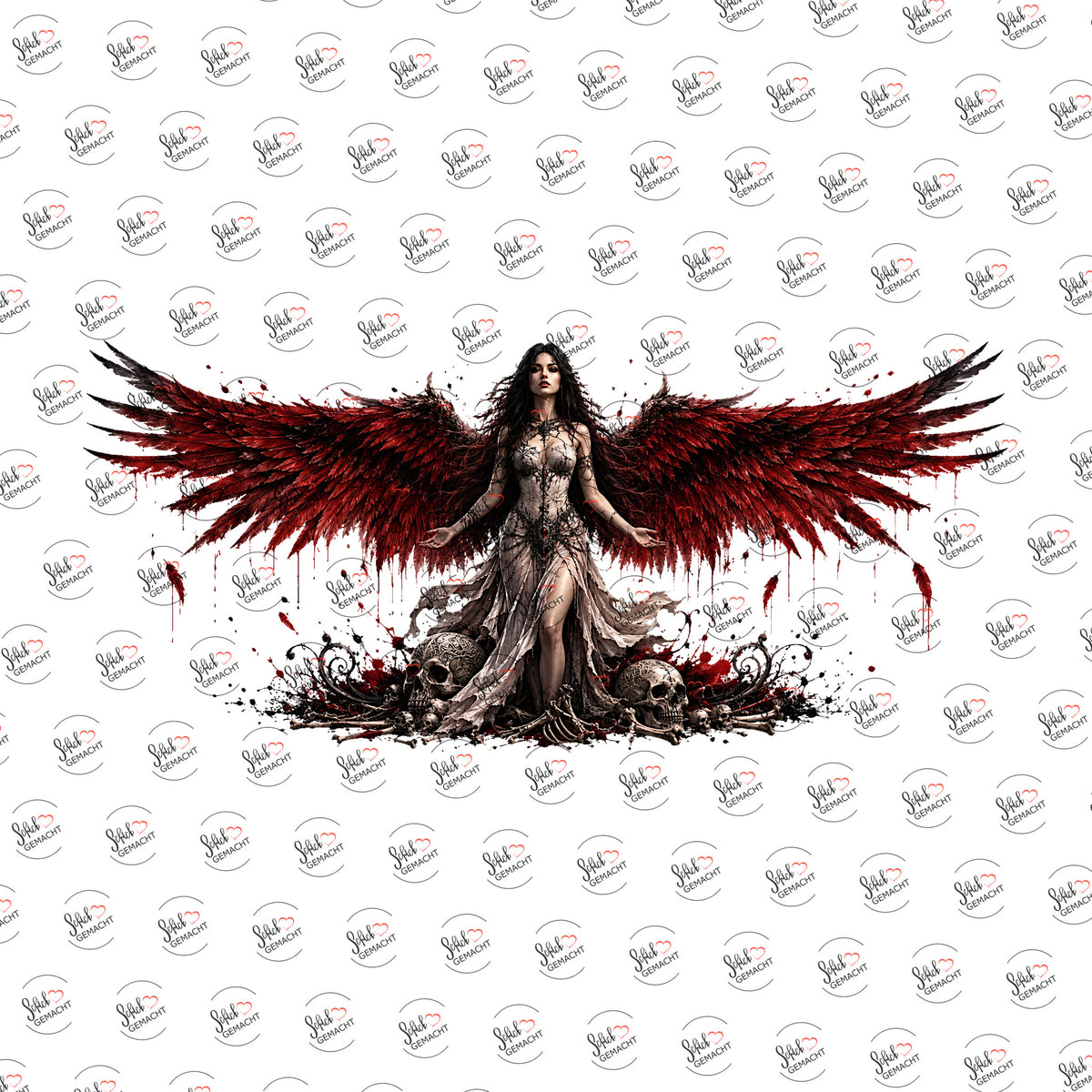 Blutengel als Rub-on-Sticker, einzeln