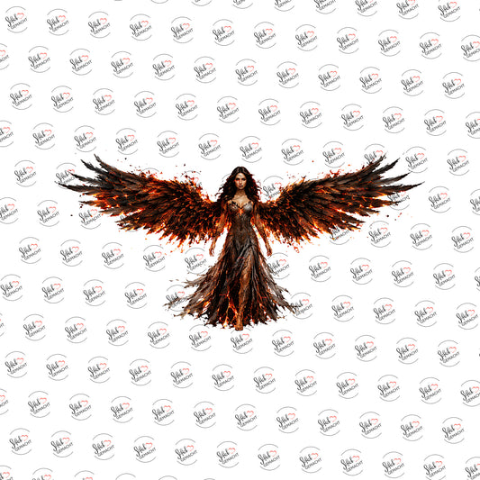 Feuerengel als Rub-on-Sticker, einzeln