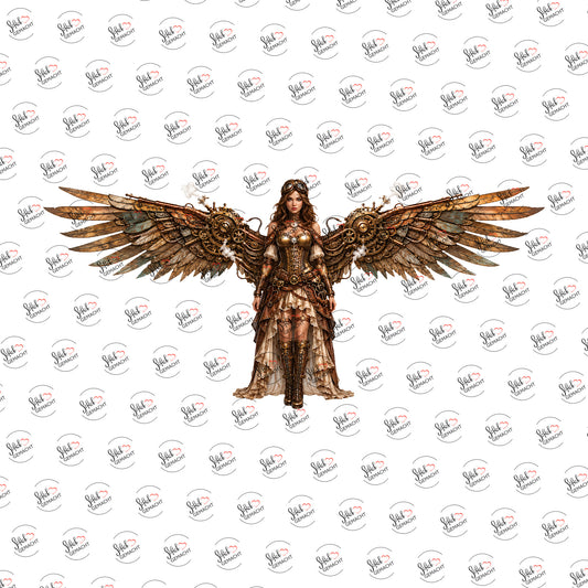Steampunk-Engel als Rub-on-Sticker, einzeln