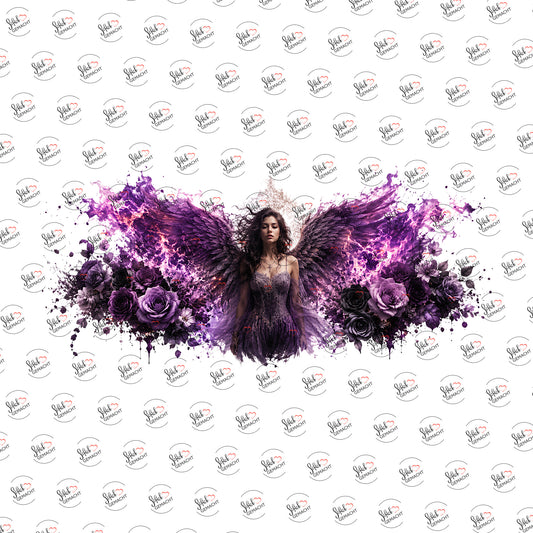 Purpurengel als Rub-on-Sticker, einzeln