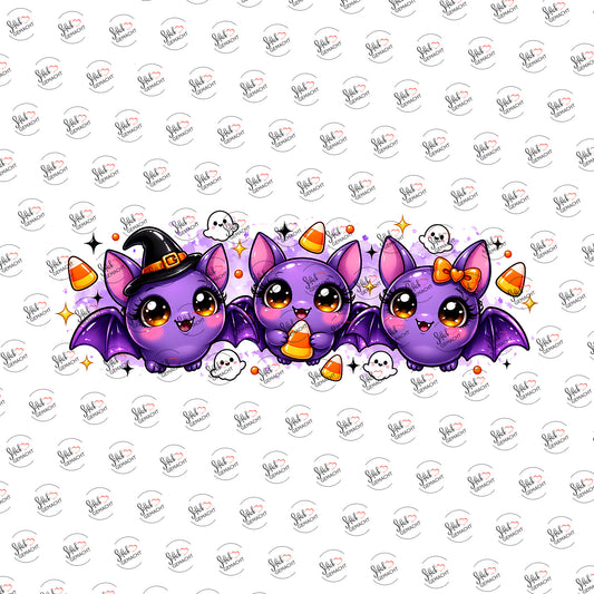 Kleine Fledermäuse als Rub-on-Sticker, einzeln