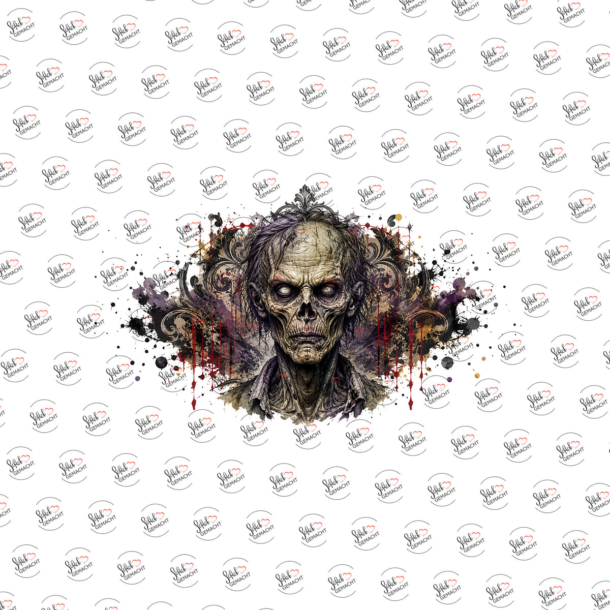 Untoter Blick als Rub-on-Sticker, einzeln