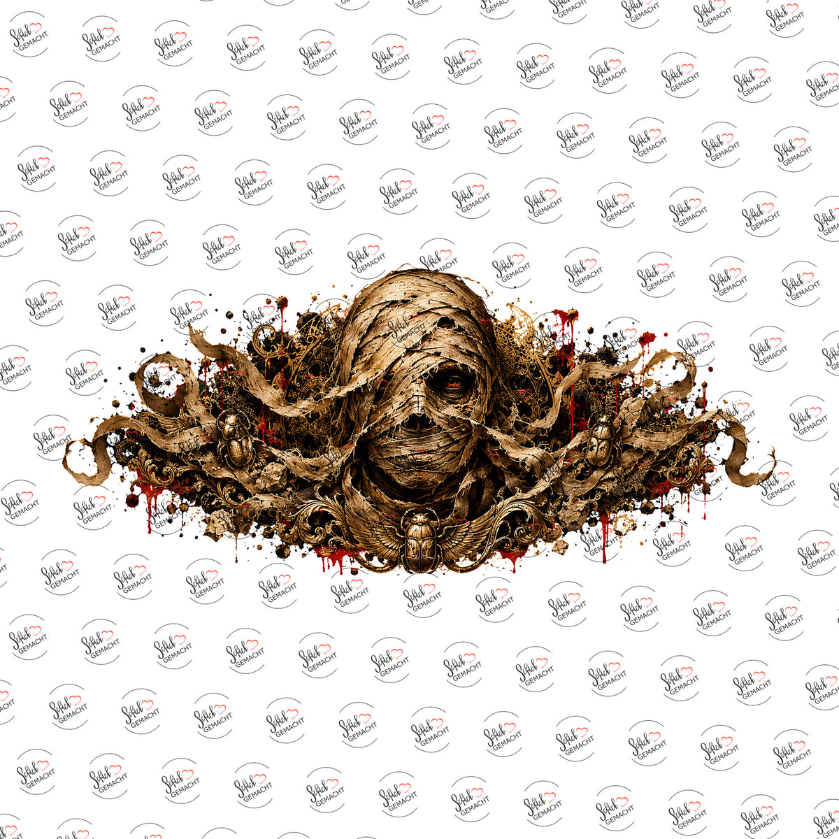 Die Mumie als Rub-on-Sticker, einzeln