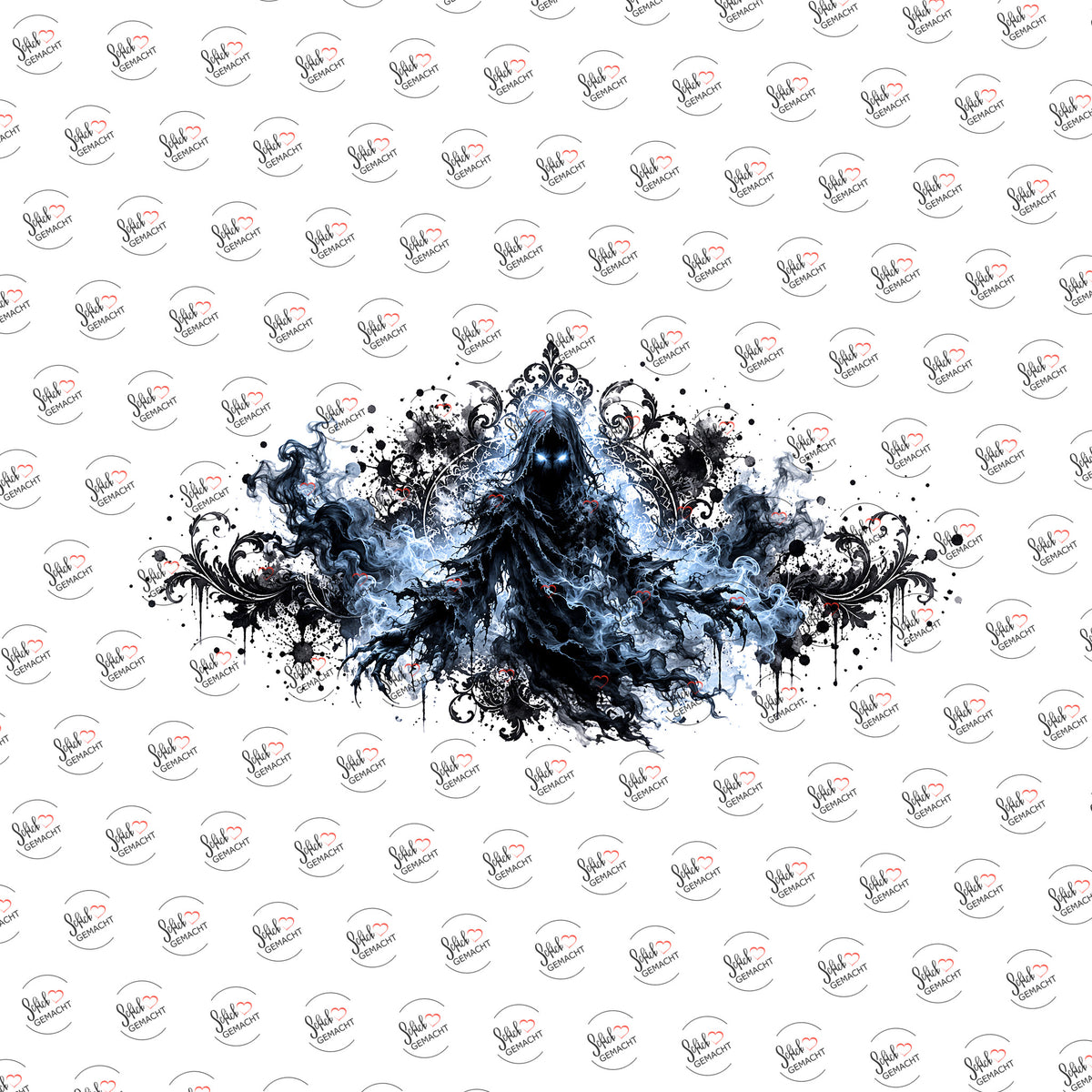 Nebelgeist in Blau als Rub-on-Sticker, einzeln