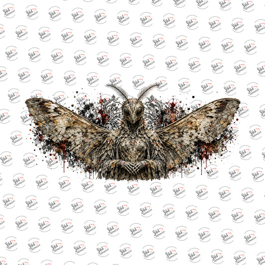 Nachtmotte als Rub-on-Sticker, einzeln