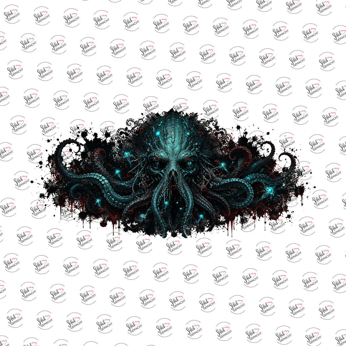Tentakel aus der Tiefe als Rub-on-Sticker, einzeln