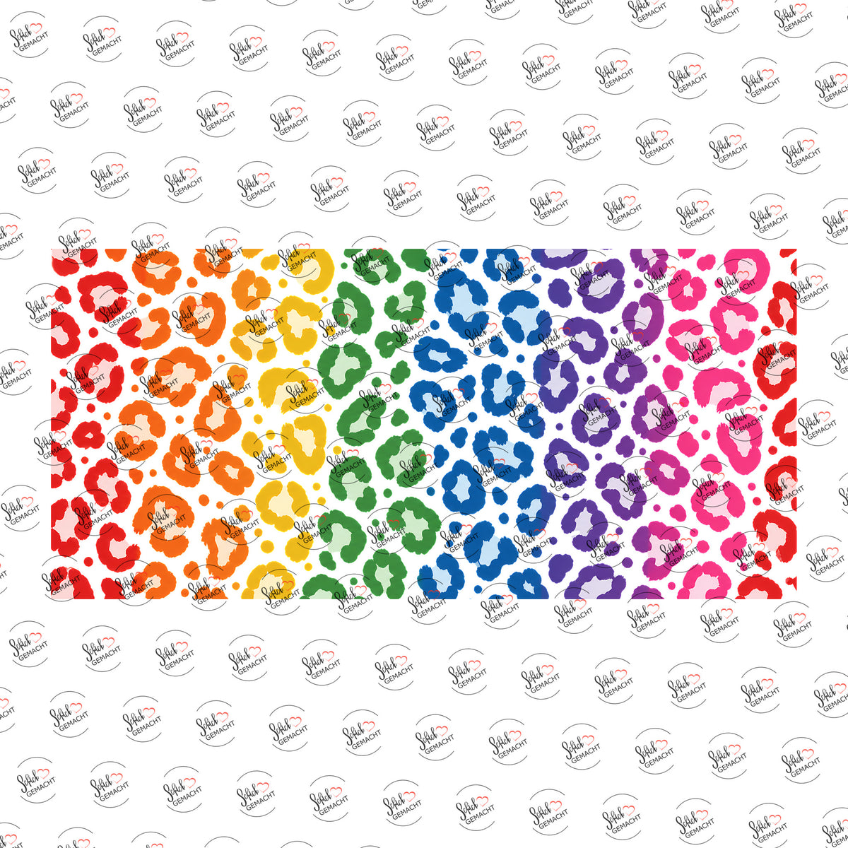 Leo in Regenbogenfarben als Rub-on-Sticker, einzeln