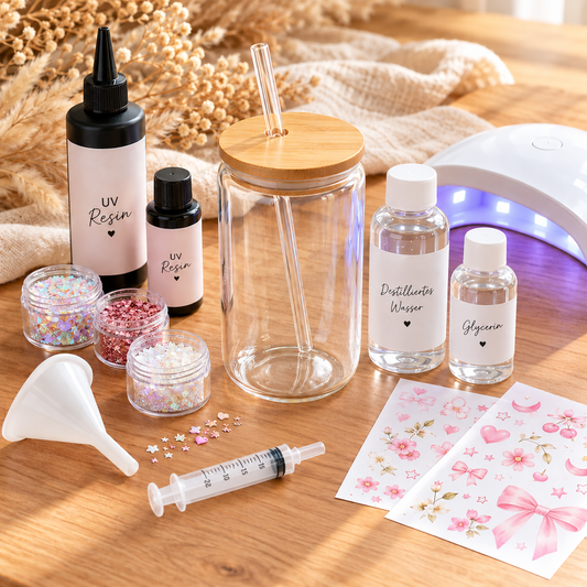 Glitzerbecher selber machen: die Grundausstattung