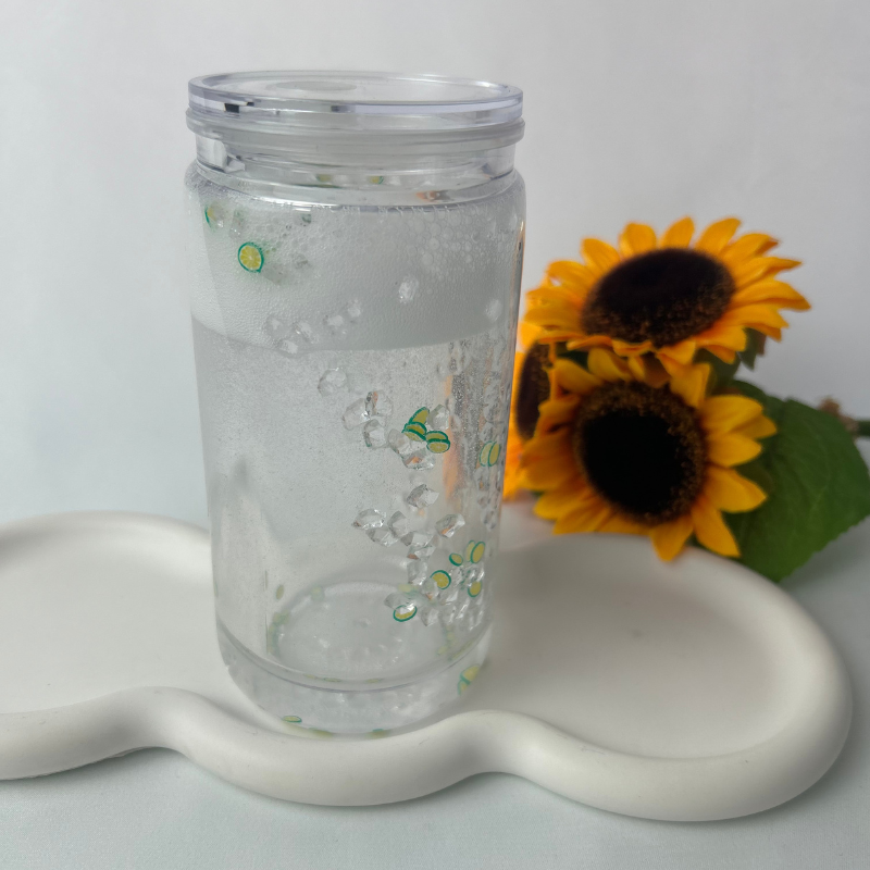 Oopsi - Soda Becher | 16OZ Becher Doppelwandig mit Deckel und Strohhalm