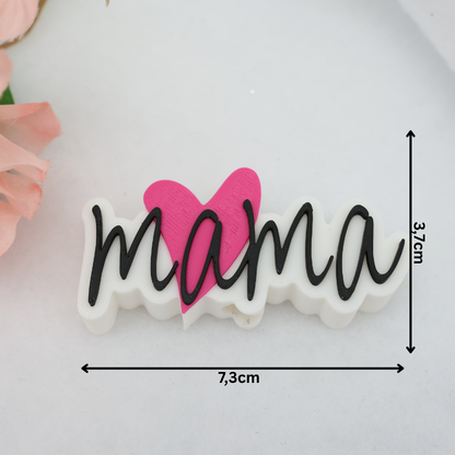 Mama 3D Topper | Dekoration für Strohhalme | PLA | 8,4 mm Lochdurchmesser | DIY Dekoration | wiederverwendbar