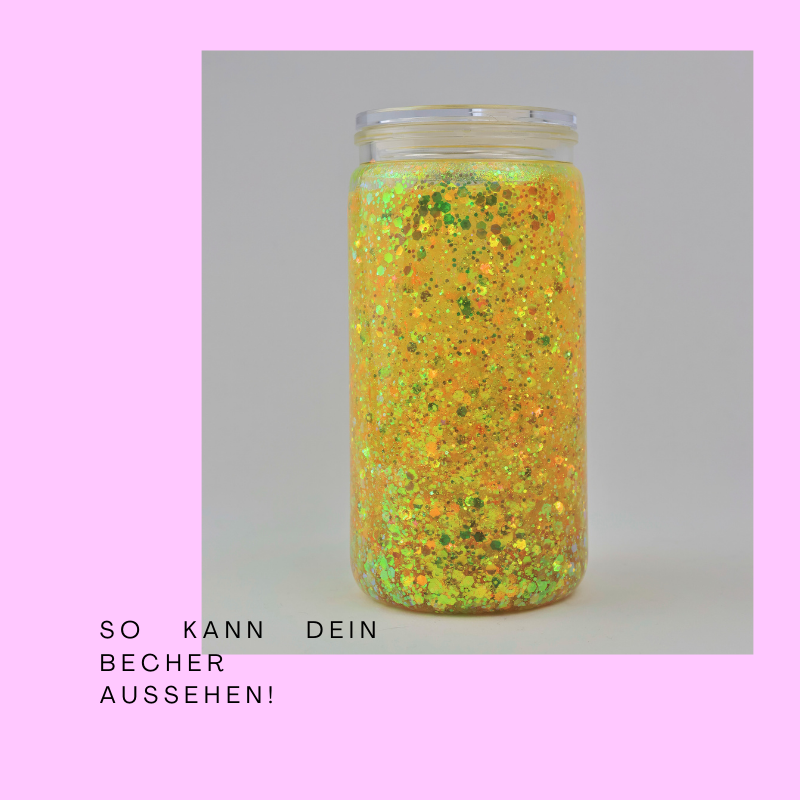 Glitzerbecher DIY Set | Glitzerbecher Selbst gestalten | Glitzerbecher Kit