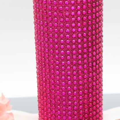 Strassstein Tumbler | pink | Edelstahl Tumbler | Edelstahl Thermobecher