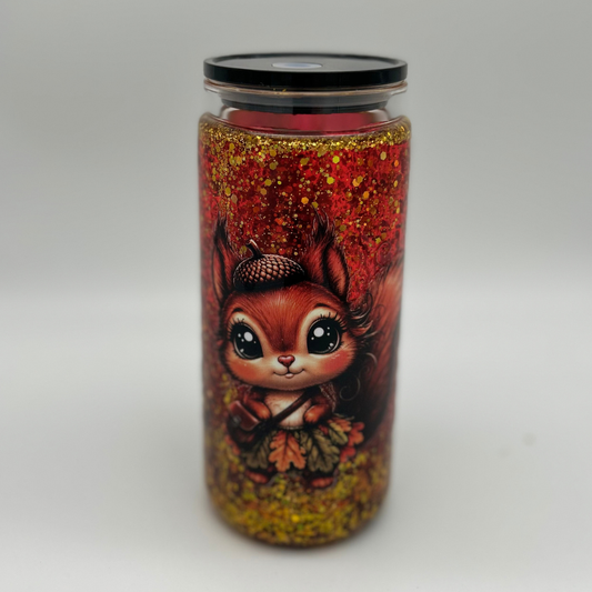 Eichhörnchen Becher 590ml | Lava Becher mit Deckel und Strohhalm
