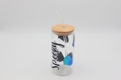 Glas mit Strohhalm - Spooky (holo)