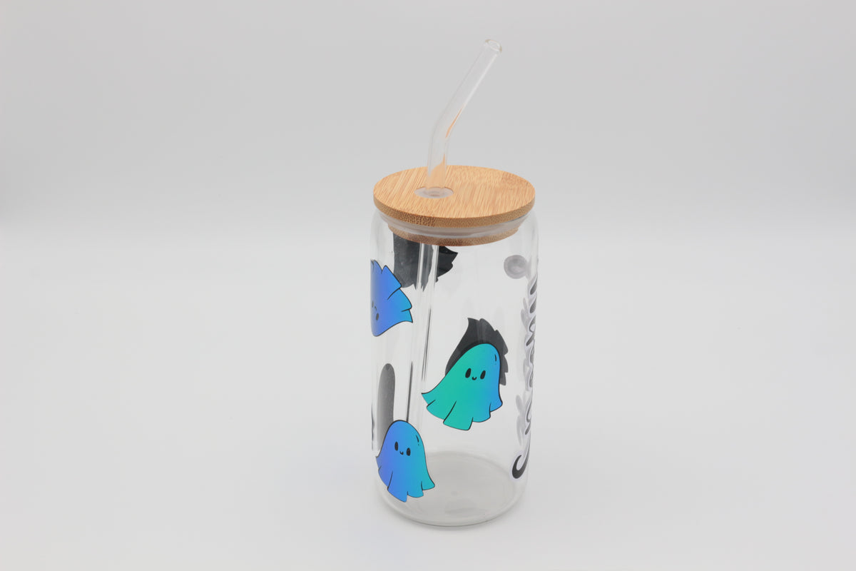 Glas mit Strohhalm - Spooky (holo)