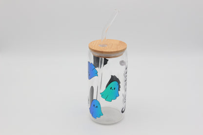 Glas mit Strohhalm - Spooky (holo)
