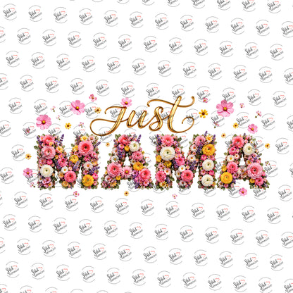 Just Mama als Rub-on-Sticker, einzeln