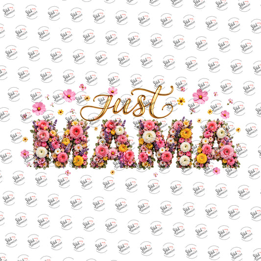 Just Mama als Rub-on-Sticker, einzeln