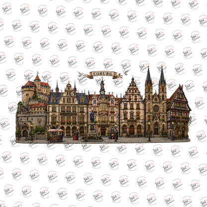 Coburg als Rub-on-Sticker, einzeln