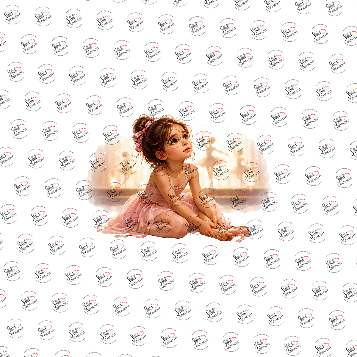 Kleine Ballerina als Rub-on-Sticker, einzeln