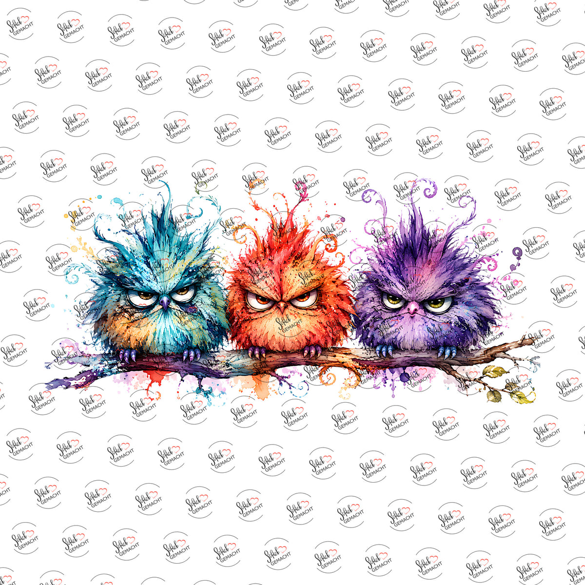 Grimmige Küken als Rub-on-Sticker, einzeln
