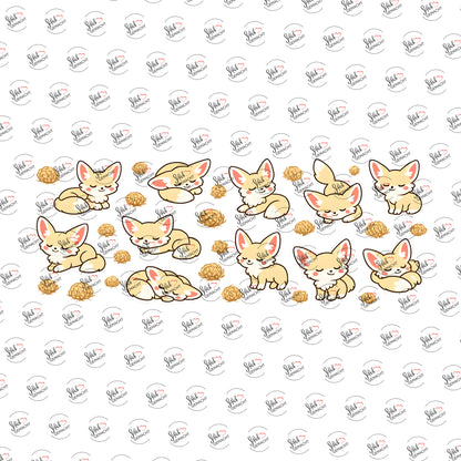 Fuchs-Muster als Rub-on-Sticker, einzeln