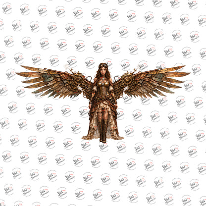 Steampunk-Engel als Rub-on-Sticker, einzeln