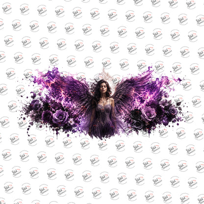 Purpurengel als Rub-on-Sticker, einzeln