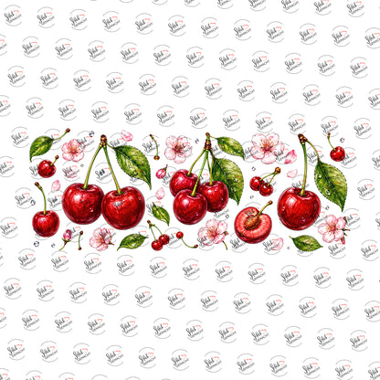 Kirschen in Aquarell als Rub-on-Sticker, einzeln