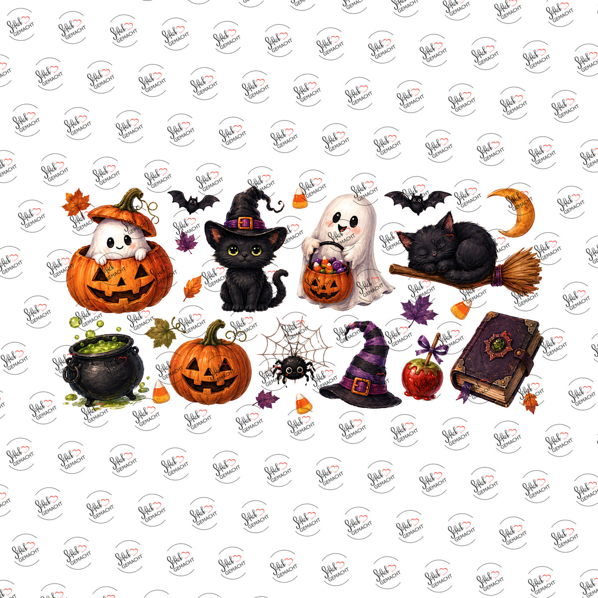 Halloween-Sammlung als Rub-on-Sticker, einzeln