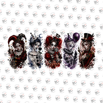 Harlekin-Galerie als Rub-on-Sticker, einzeln