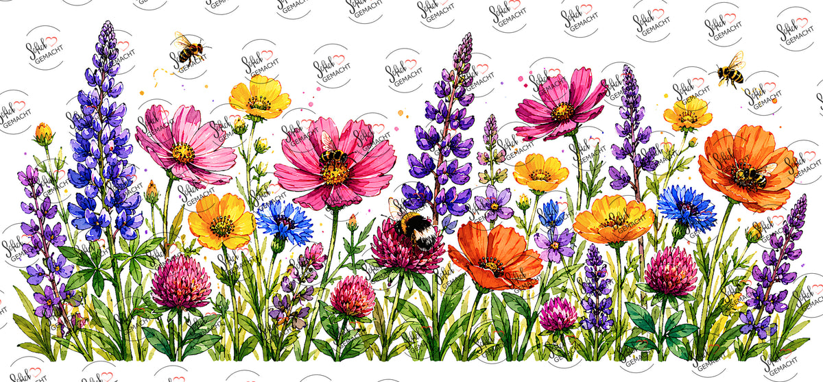Wildblumenwiese mit Bienen – Hauptmotiv