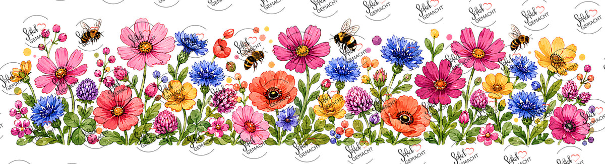Wildblumenwiese mit Bienen – Band für unten