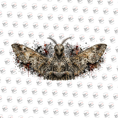 Nachtmotte als Rub-on-Sticker, einzeln