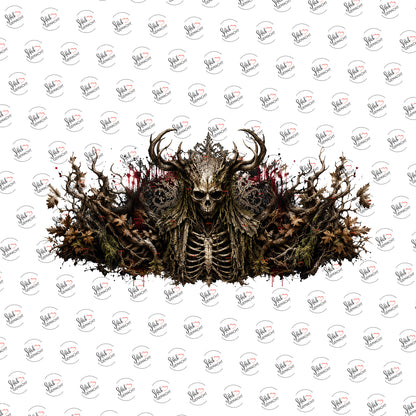 Waldgeist mit Geweih als Rub-on-Sticker, einzeln