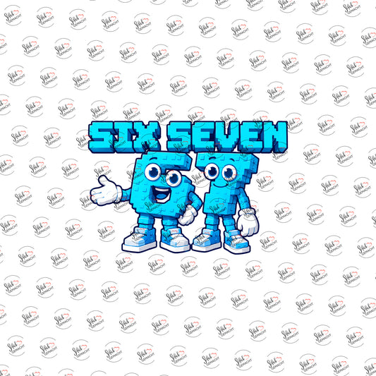Six Seven als Rub-on-Sticker, einzeln