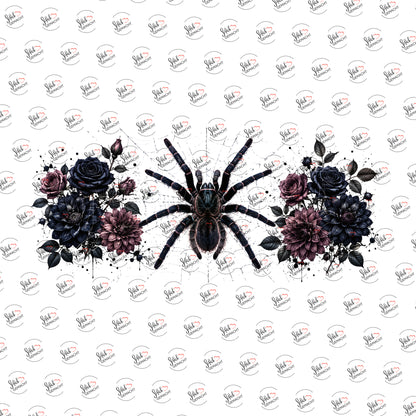 Vogelspinne in Schwarz als Rub-on-Sticker, einzeln