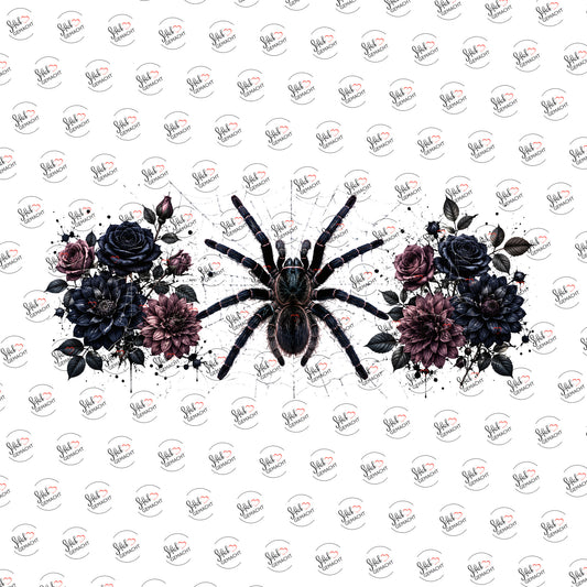 Vogelspinne in Schwarz als Rub-on-Sticker, einzeln