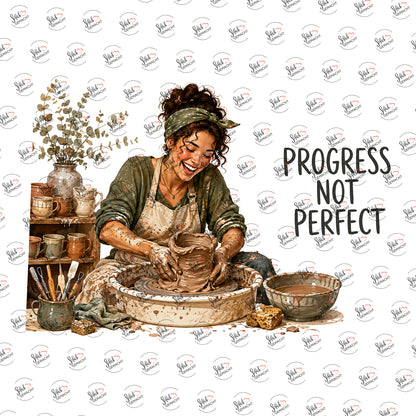 Progress Not Perfect als Rub-on-Sticker, einzeln