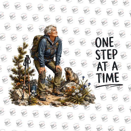 One Step at a Time als Rub-on-Sticker, einzeln