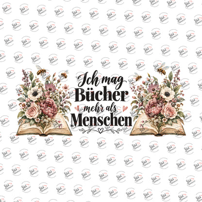 Bücherliebe als Rub-on-Sticker, einzeln