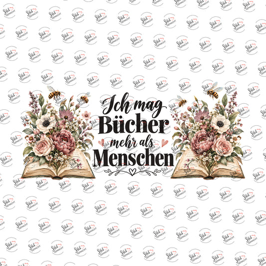 Bücherliebe als Rub-on-Sticker, einzeln