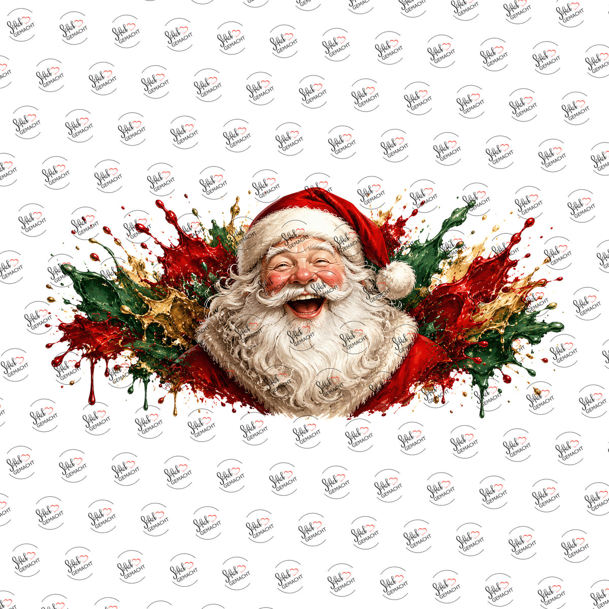 Santa Splash als Rub-on-Sticker, einzeln