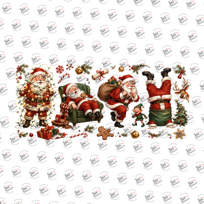 Santa & Co. als Rub-on-Sticker, einzeln